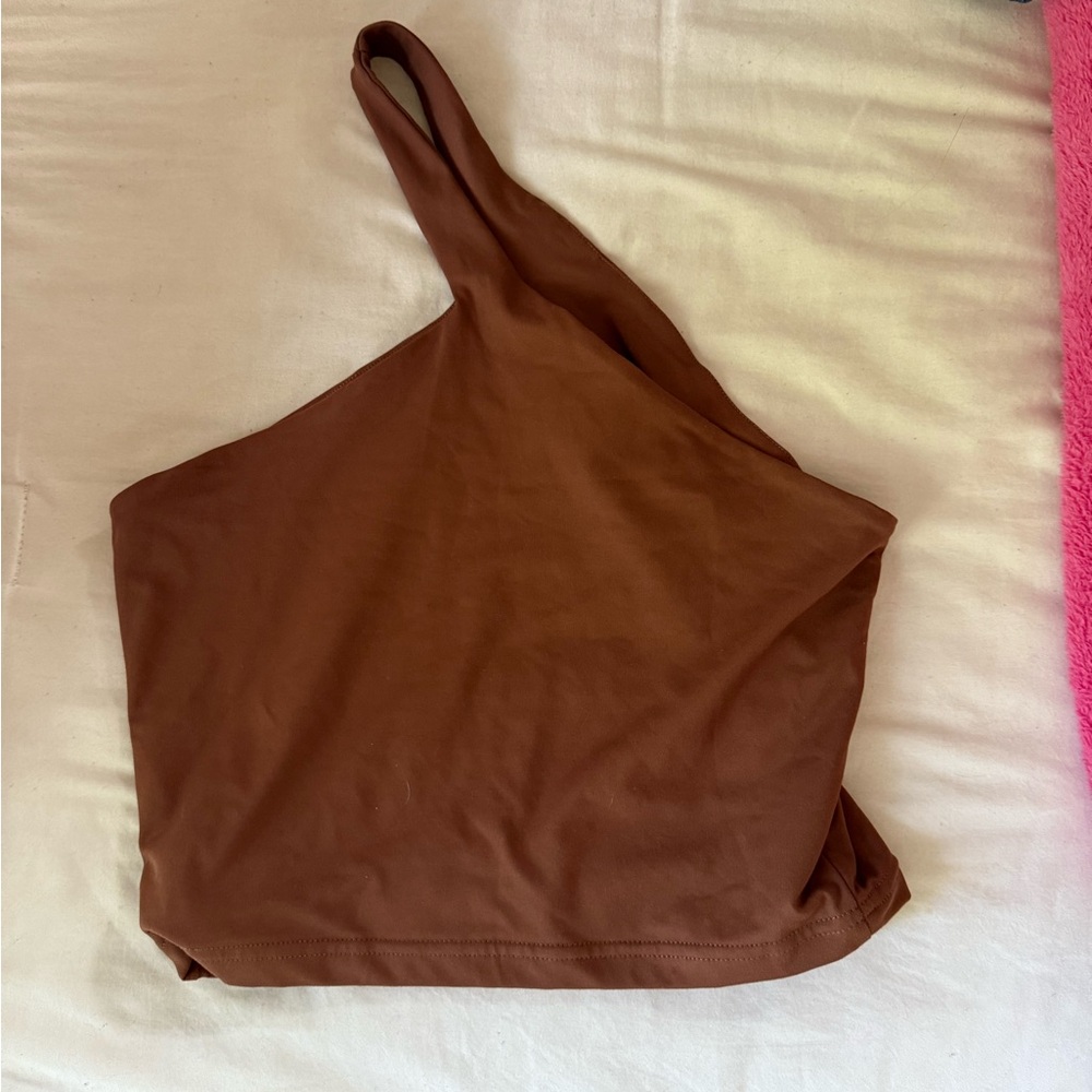 Amazon Asymmetrical Brown Tank Top